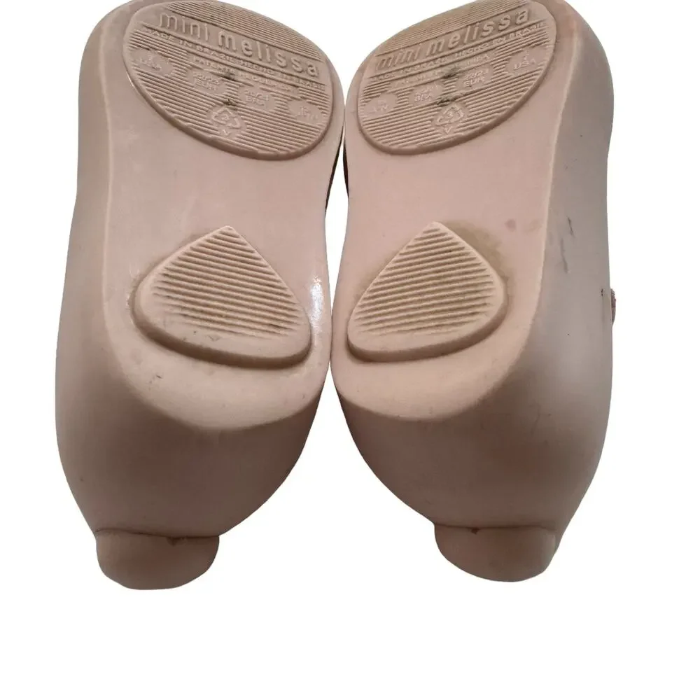 MINI MELISSA Ultragirl Dog Mary Jane Flat in Light Pink Size 7 Toddler Frenchie